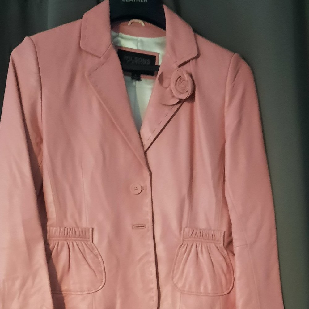 Leather Blazer; size L, fits like a small, leather soft